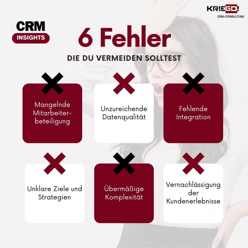 6 Fehler die du in einem CRM Projekt vermeiden solltest.